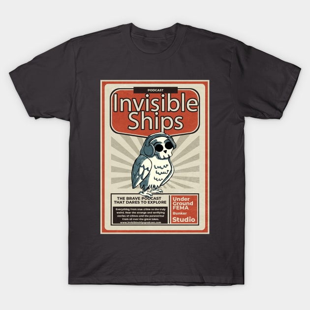 Retro Invisible Ships Poster T-Shirt by Invisible Ships